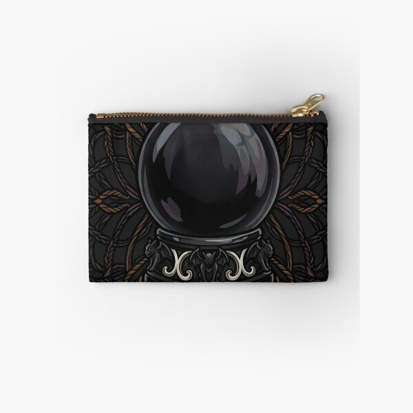Item preview, Black Lace Occult Objet — Obsidian Crystal Ball in a Lace Medallion designed and sold by IllumeInk.
