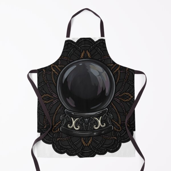 Item preview, Black Lace Occult Objet — Obsidian Crystal Ball in a Lace Medallion designed and sold by IllumeInk.