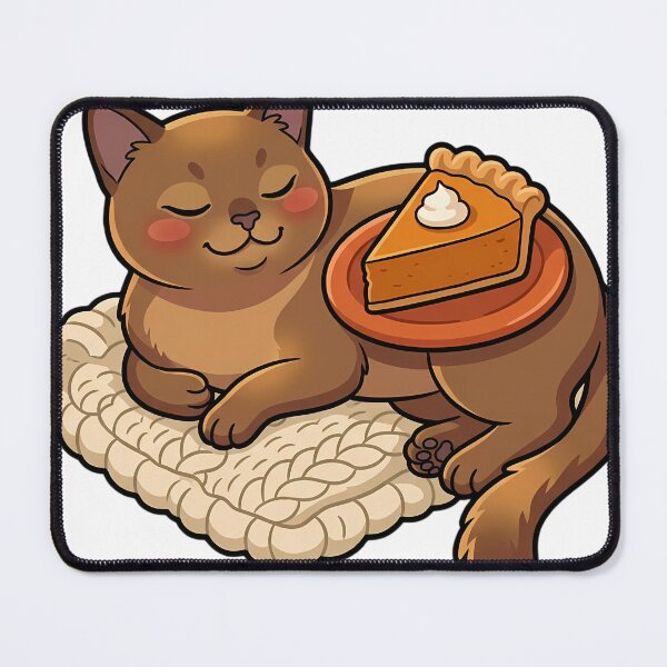 Item preview, Cozy Fluffy European Burmese Cat Curled Up Asleep on a Chunky Knitted Blanket designed and sold by pumsquare.