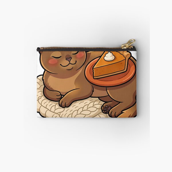 Item preview, Cozy Fluffy European Burmese Cat Curled Up Asleep on a Chunky Knitted Blanket designed and sold by pumsquare.