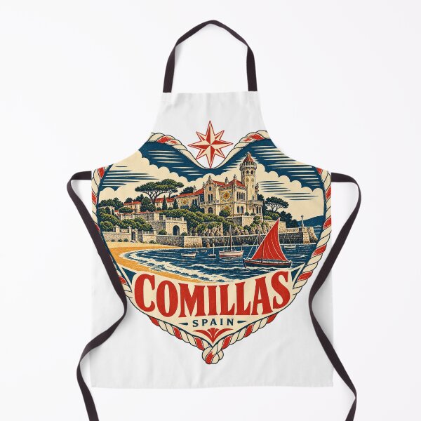 Item preview, Comillas Spain Travel Souvenir Nautical Woodcut Heart designed and sold by VisualArtsOasis.