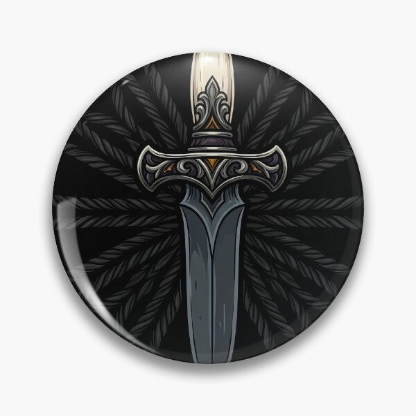 Item preview, Black Lace Occult Objet — Ceremonial Athame Dagger in a Lace Medallion designed and sold by IllumeInk.