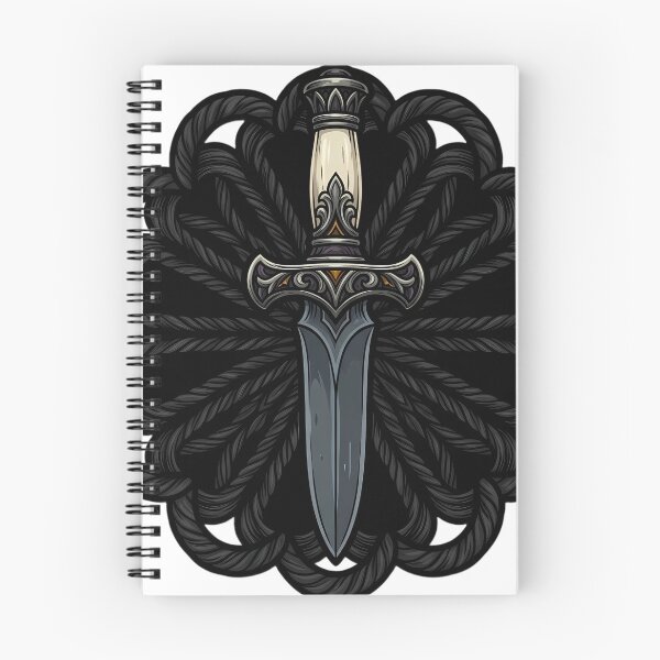 Item preview, Black Lace Occult Objet — Ceremonial Athame Dagger in a Lace Medallion designed and sold by IllumeInk.