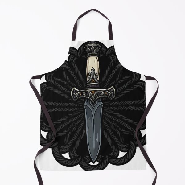 Item preview, Black Lace Occult Objet — Ceremonial Athame Dagger in a Lace Medallion designed and sold by IllumeInk.