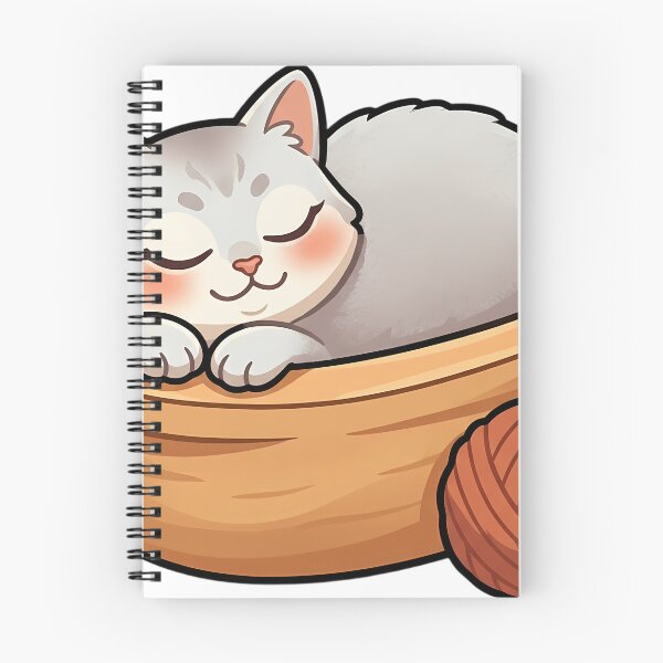 Item preview, Cozy Fluffy Burmilla Cat Curled Up in an Oval Wooden Dough Trough designed and sold by pumsquare.