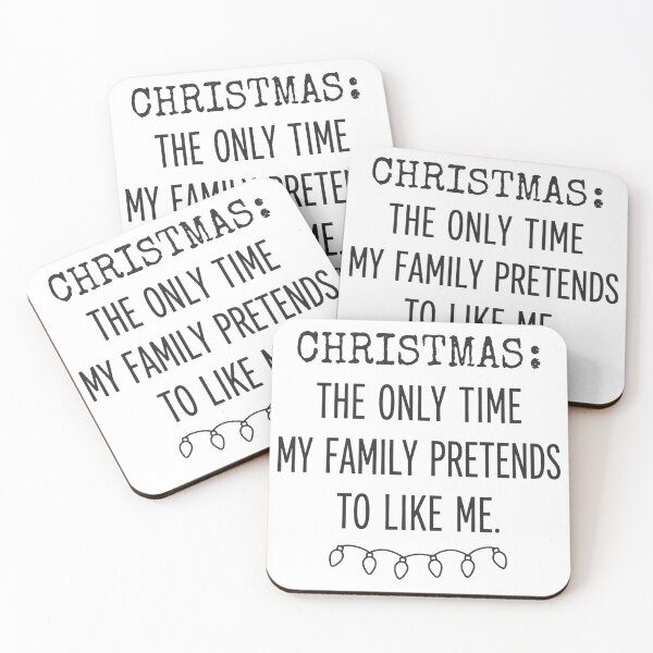 Item preview, Christmas The Only Time My Family Pretends To Like Me Funny Shirt designed and sold by KERK Art and Design.