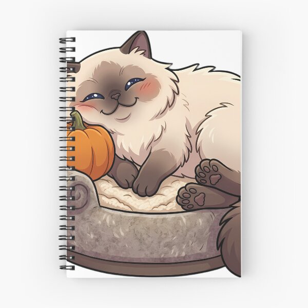 Item preview, Cozy Fluffy Himalayan Cat Curled Up Asleep in a Round Felted Wool Bed designed and sold by pumsquare.