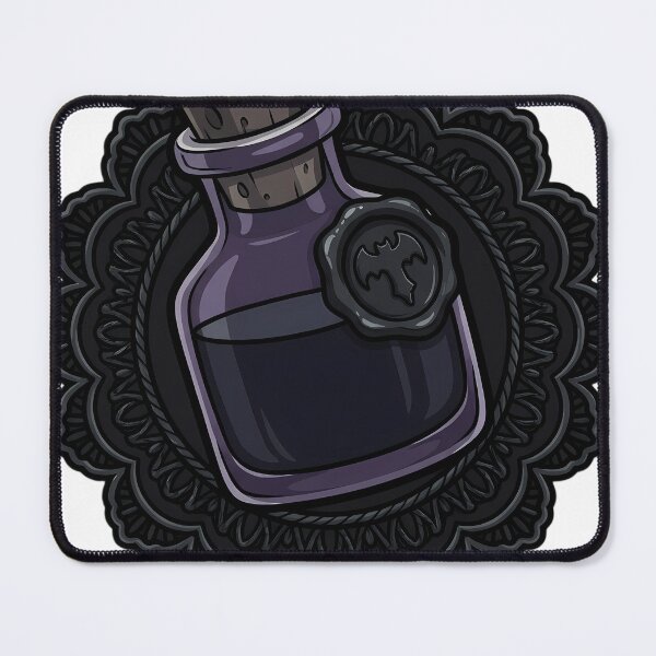 Item preview, Black Lace Occult Objet — Poison Phial in a Lace Medallion designed and sold by IllumeInk.