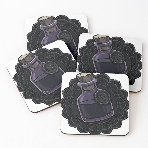 Item preview, Black Lace Occult Objet — Poison Phial in a Lace Medallion designed and sold by IllumeInk.