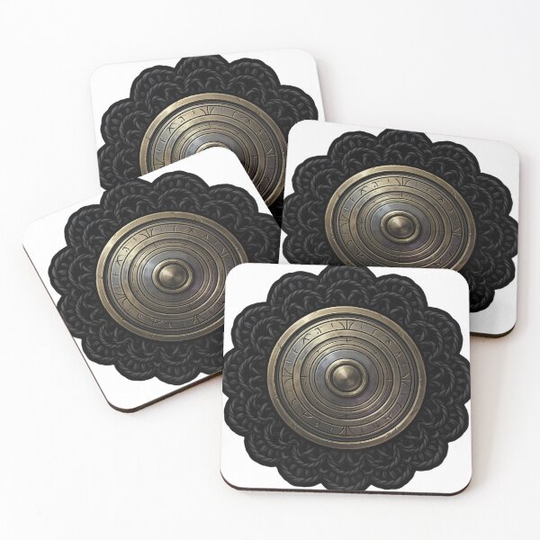 Item preview, Black Lace Occult Objet — Brass Astrolabe in a Lace Medallion designed and sold by IllumeInk.