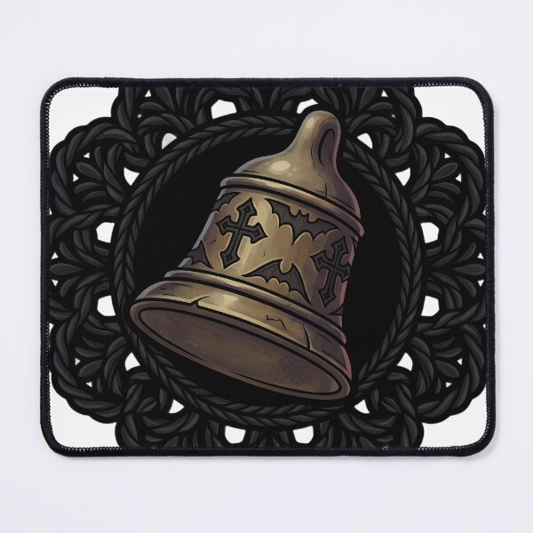 Item preview, Black Lace Occult Objet — Gothic Hand Bell in a Lace Medallion designed and sold by IllumeInk.