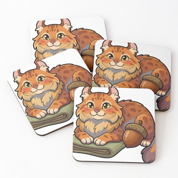 Item preview, Cozy Fluffy Highlander Cat Resting Its Chin on a Folded Wool Blanket designed and sold by pumsquare.