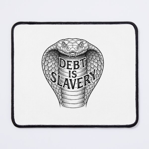 Item preview, Debt Is Slavery Cobra Vintage Etching Illustration designed and sold by Owcomm.