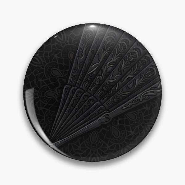 Item preview, Black Lace Occult Objet — Black Lace Hand Fan in a Lace Medallion designed and sold by IllumeInk.
