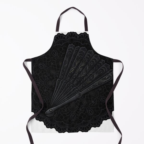 Item preview, Black Lace Occult Objet — Black Lace Hand Fan in a Lace Medallion designed and sold by IllumeInk.