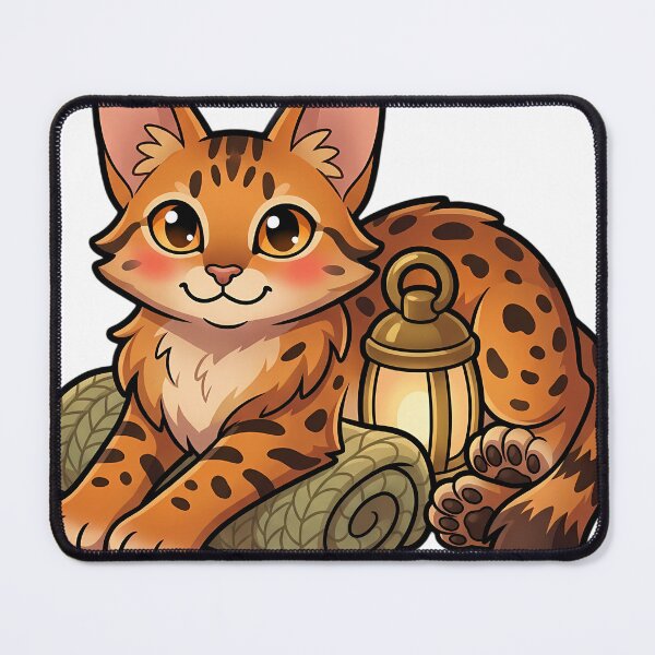 Item preview, Cozy Fluffy Serengeti Cat Resting Its Paws on a Rolled Knitted Scarf designed and sold by pumsquare.