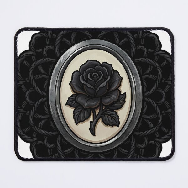 Item preview, Black Lace Occult Objet — Carved Cameo Medallion in a Lace Medallion designed and sold by IllumeInk.