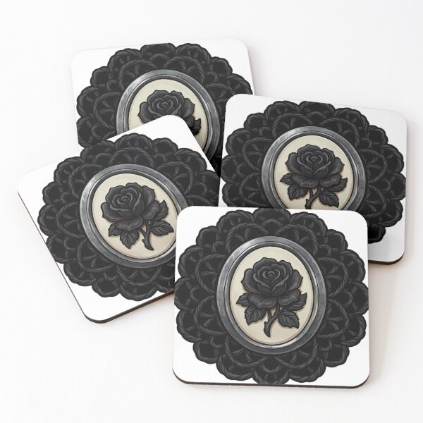 Item preview, Black Lace Occult Objet — Carved Cameo Medallion in a Lace Medallion designed and sold by IllumeInk.