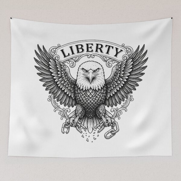 Item preview, Liberty Eagle Breaking Free Vintage Vector designed and sold by Owcomm.