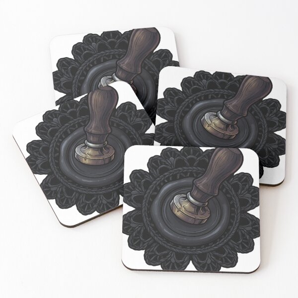 Item preview, Black Lace Occult Objet — Wax Seal Stamp in a Lace Medallion designed and sold by IllumeInk.