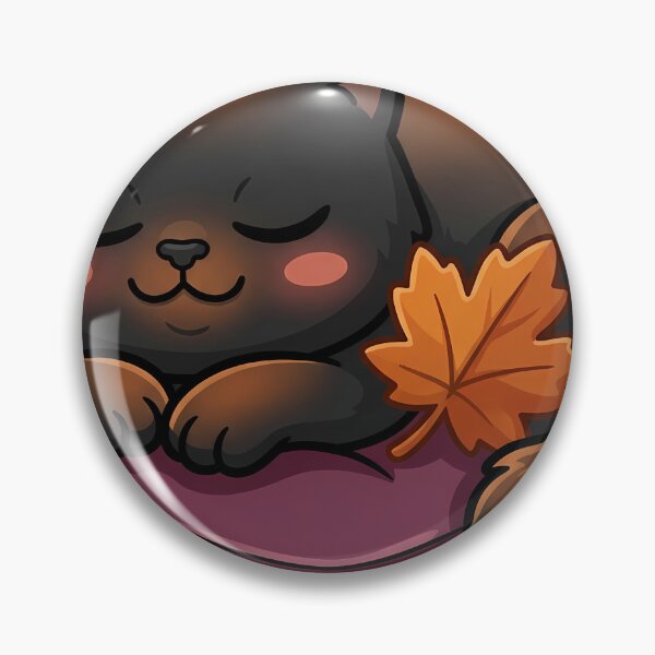 Item preview, Cozy Fluffy Bombay Cat Curled Up Asleep on a Plum Velvet Cushion designed and sold by pumsquare.