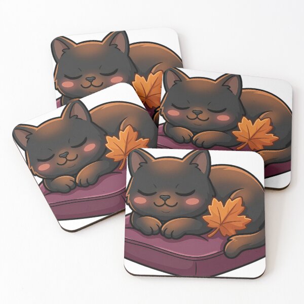 Item preview, Cozy Fluffy Bombay Cat Curled Up Asleep on a Plum Velvet Cushion designed and sold by pumsquare.