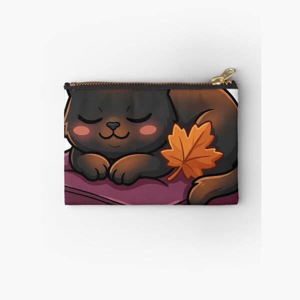 Item preview, Cozy Fluffy Bombay Cat Curled Up Asleep on a Plum Velvet Cushion designed and sold by pumsquare.