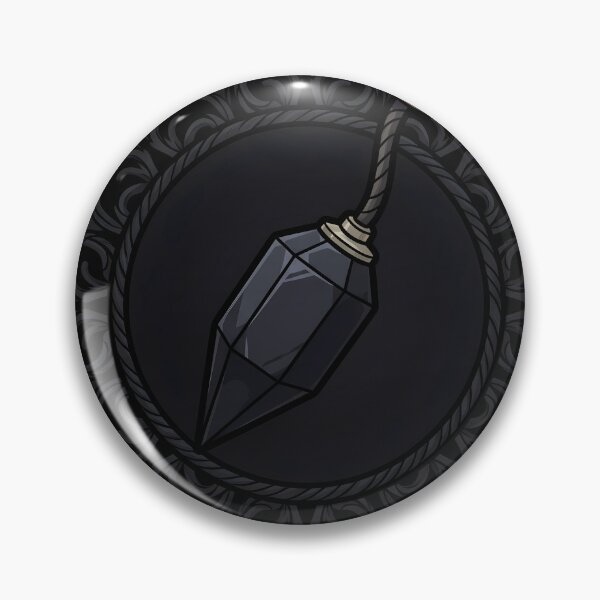 Item preview, Black Lace Occult Objet — Obsidian Pendulum in a Lace Medallion designed and sold by IllumeInk.