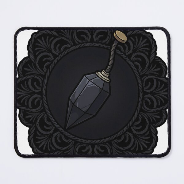 Item preview, Black Lace Occult Objet — Obsidian Pendulum in a Lace Medallion designed and sold by IllumeInk.