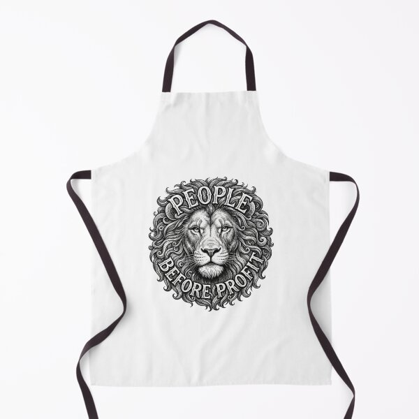 Item preview, People Before Profit Lion Vintage Engraving Quote designed and sold by Owcomm.