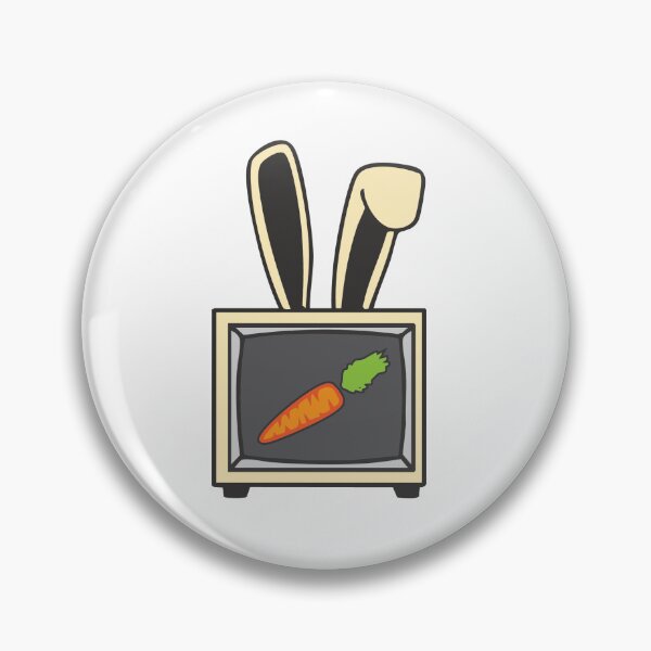 Item preview, Vintage Whimsical Retro Rabbit TV with Carrot designed and sold by rockshell92.