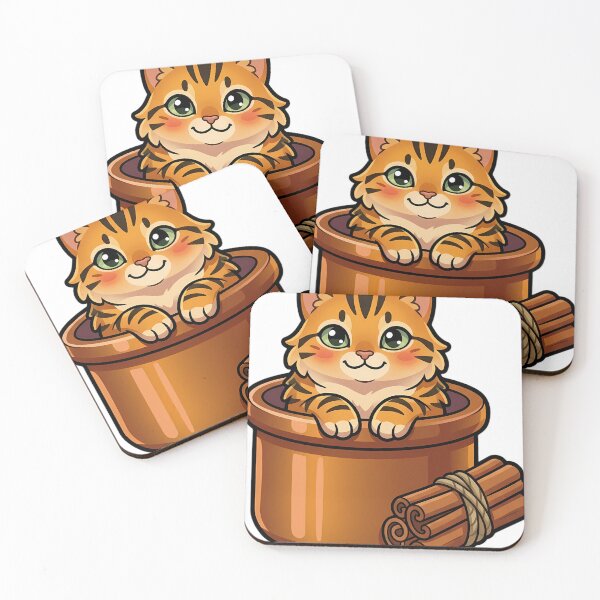 Item preview, Cozy Fluffy Toyger Cat Sitting in a Copper Preserving Pot designed and sold by pumsquare.