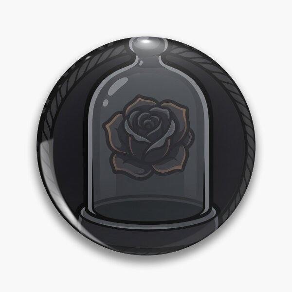 Item preview, Black Lace Occult Objet — Bell Jar with a Black Rose in a Lace Medallion designed and sold by IllumeInk.