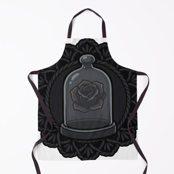 Item preview, Black Lace Occult Objet — Bell Jar with a Black Rose in a Lace Medallion designed and sold by IllumeInk.
