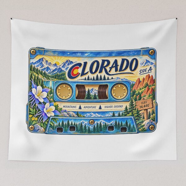 Item preview, Colorado Retro Cassette Tape designed and sold by Whimspired By Paxx.
