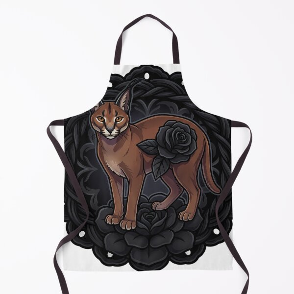 Item preview, Black Lace Occult Familiar — Caracal with a Lace Token designed and sold by IllumeInk.