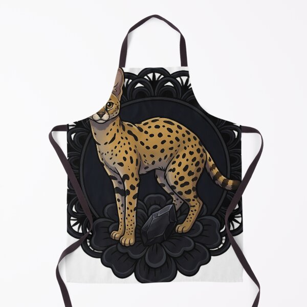 Item preview, Black Lace Occult Familiar — Serval with a Lace Token designed and sold by IllumeInk.