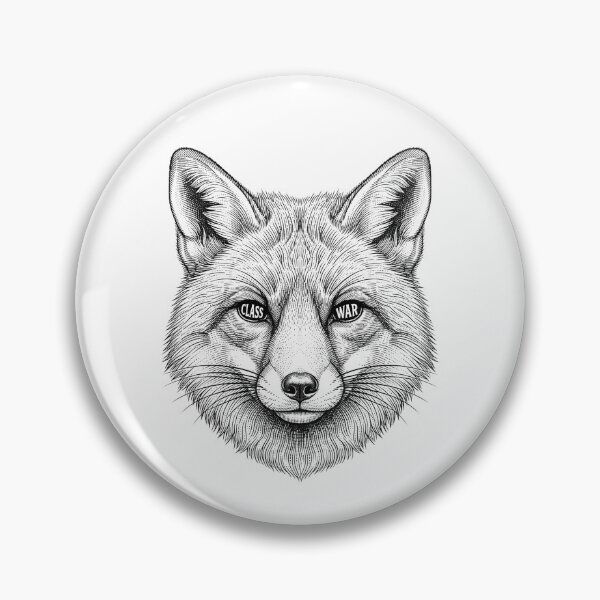 Item preview, Class War Fox Face Engraving Vector Illustration designed and sold by Owcomm.