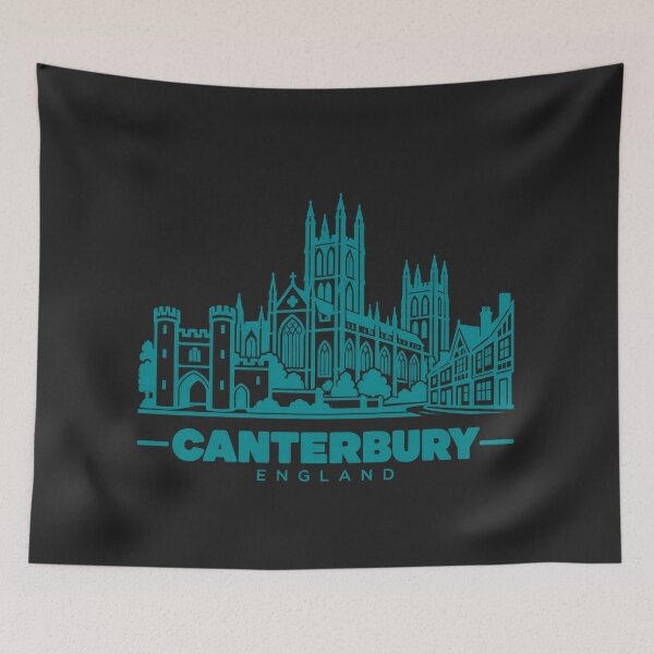 Item preview, Canterbury England Line Art Landmark Poster designed and sold by CMYKStudio.