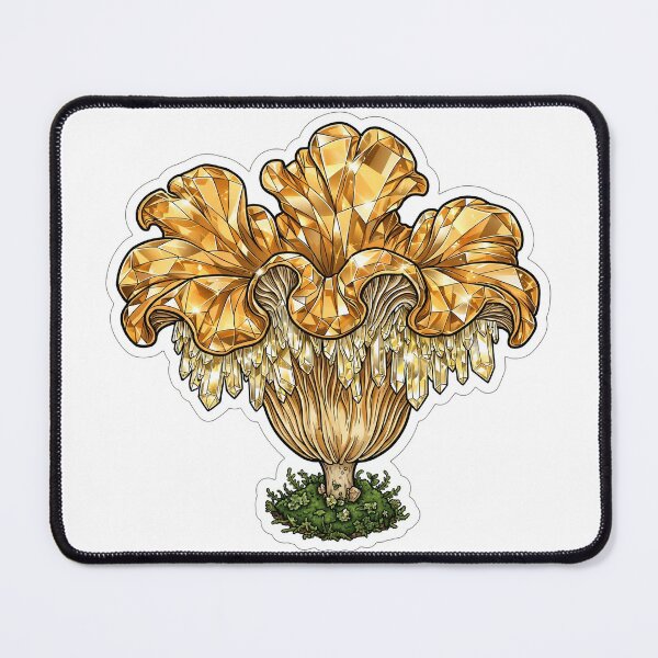 Item preview, Chanterelle Mushroom Crystal Sticker - Golden Topaz Fungi designed and sold by FineLineBotanical .