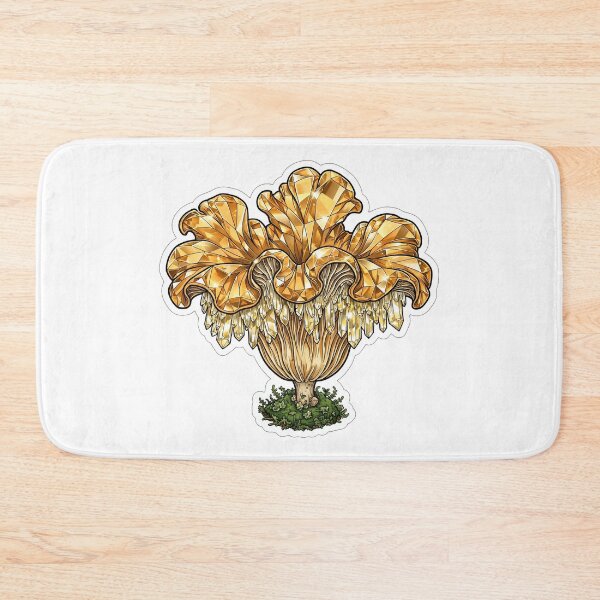 Item preview, Chanterelle Mushroom Crystal Sticker - Golden Topaz Fungi designed and sold by FineLineBotanical .