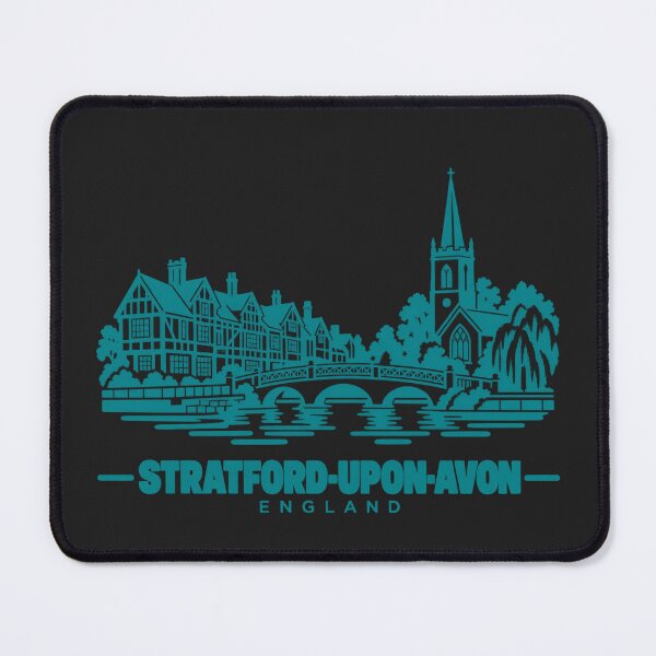Item preview, Stratford upon Avon England Line Art Landmark Poster designed and sold by CMYKStudio.
