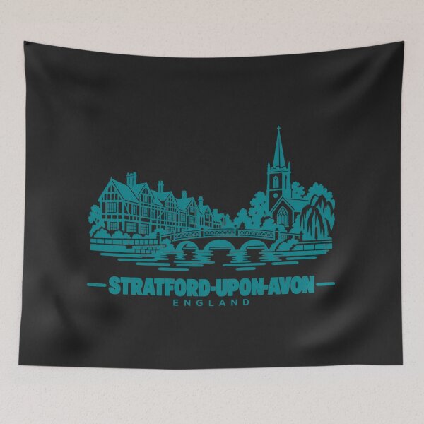 Item preview, Stratford upon Avon England Line Art Landmark Poster designed and sold by CMYKStudio.