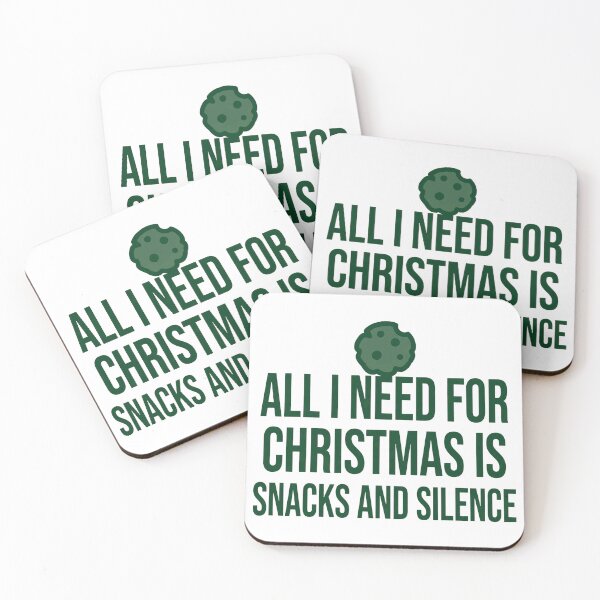 Item preview, All I Need For Christmas Is Snacks And Silence Funny Shirt designed and sold by KERK Art and Design.