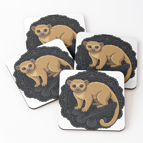 Item preview, Black Lace Occult Familiar — Kinkajou with a Lace Token designed and sold by IllumeInk.