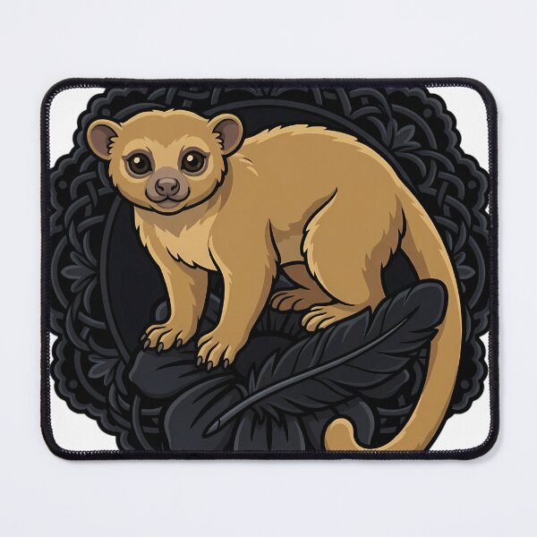 Item preview, Black Lace Occult Familiar — Kinkajou with a Lace Token designed and sold by IllumeInk.