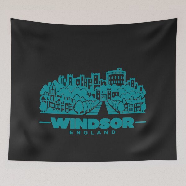 Item preview, Windsor England Line Art Landmark Poster designed and sold by CMYKStudio.