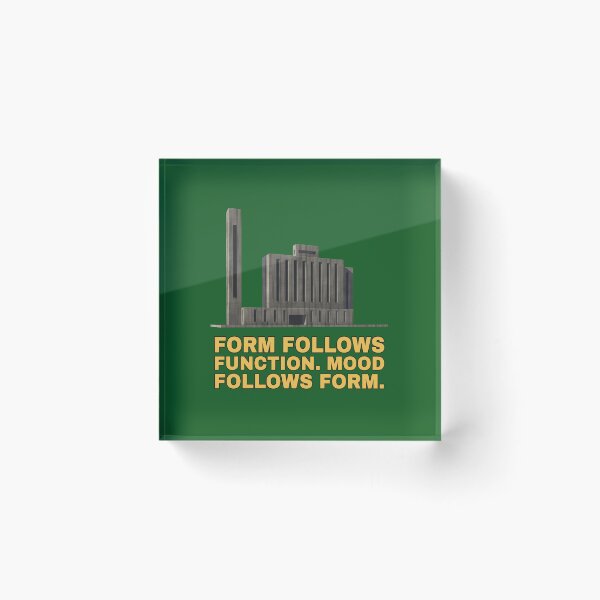 Item preview, Form Follows Function Mood Follows Form – Brutalist & Architecture Humour designed and sold by TribeGlyph.