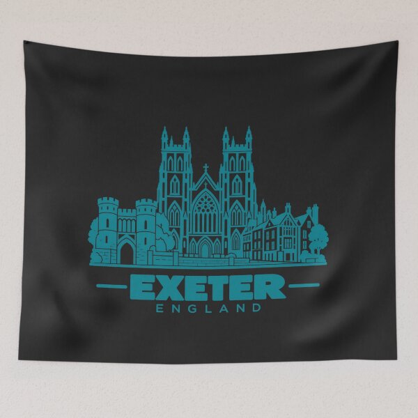 Item preview, Exeter England Line Art Landmark Poster designed and sold by CMYKStudio.