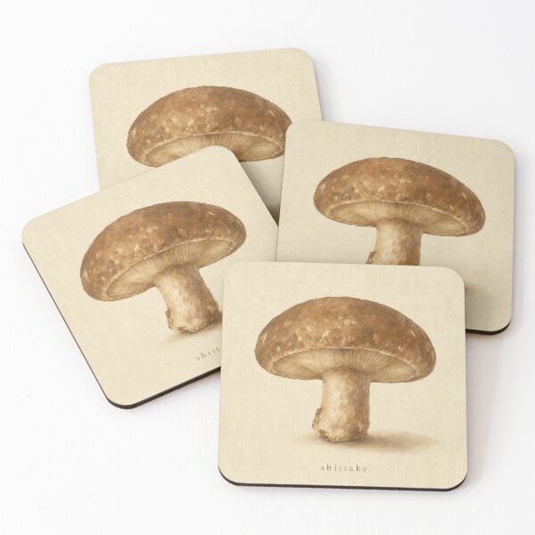 Item preview, Shiitake Mushroom Watercolor | Cottagecore Wall Art designed and sold by FixationStudio.